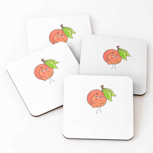 Item preview, Cute Sassy Cartoon Peach with Face, Funny Fruit Doodle Art designed and sold by By The Moon.