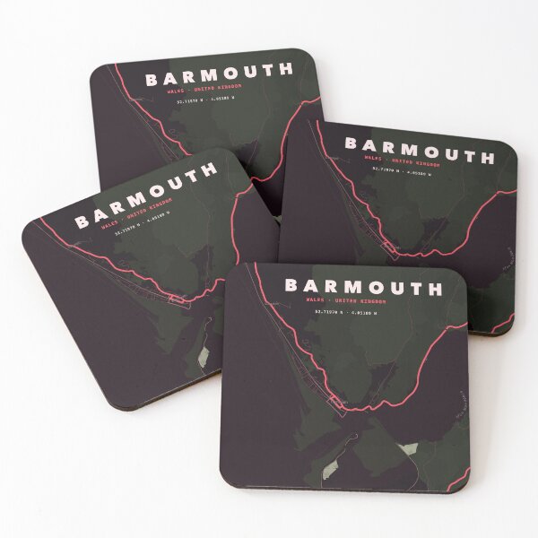 Item preview, Barmouth Map Poster - Terrain Red designed and sold by Patterned by Pixels.