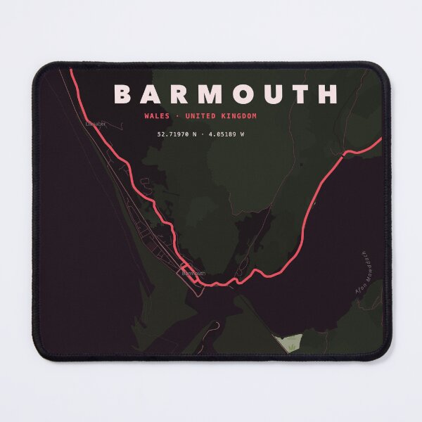 Item preview, Barmouth Map Poster - Terrain Red designed and sold by Patterned by Pixels.