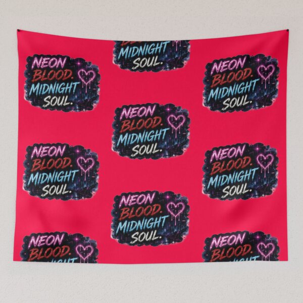 Item preview, Neon Blood Midnight Soul Cyberpunk Dripping Heart Sticker designed and sold by Scro-Ciob-Shop.