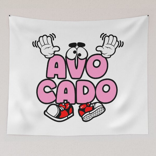 Item preview, AVOCADO - FOOD Street Lettering Cartoon Character  designed and sold by NFTWords.