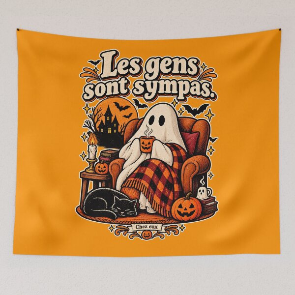 Item preview, Cozy Halloween T-shirt – People are nice. At home. designed and sold by J-Impression.