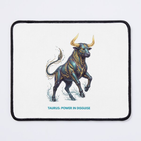 Item preview, Taurus: Power in Disguise — Cyber Bull Zodiac designed and sold by CalmFrameArt.