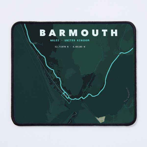 Item preview, Barmouth Map Poster - Terrain Emerald designed and sold by Patterned by Pixels.
