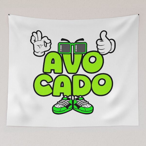 Item preview, AVOCADO - FOOD Design Character Bold Retro designed and sold by NFTWords.