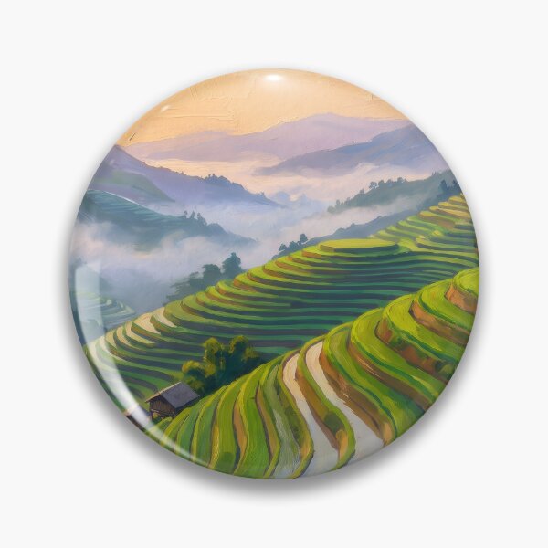 Item preview, Sapa Rice Terraces at Golden Hour designed and sold by RedPeaStudio.