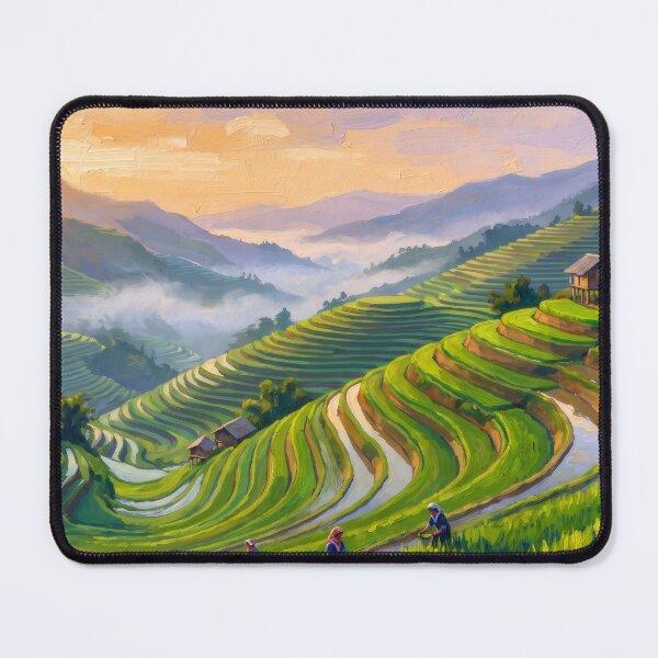 Item preview, Sapa Rice Terraces at Golden Hour designed and sold by RedPeaStudio.