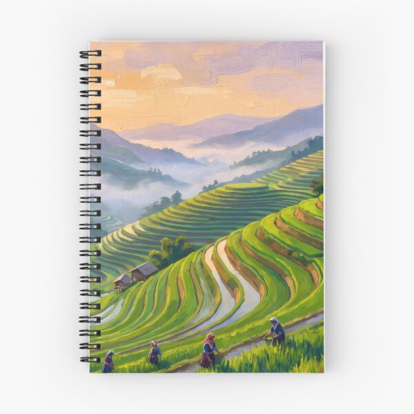 Item preview, Sapa Rice Terraces at Golden Hour designed and sold by RedPeaStudio.
