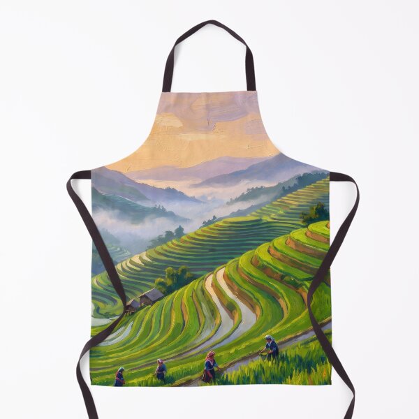 Item preview, Sapa Rice Terraces at Golden Hour designed and sold by RedPeaStudio.