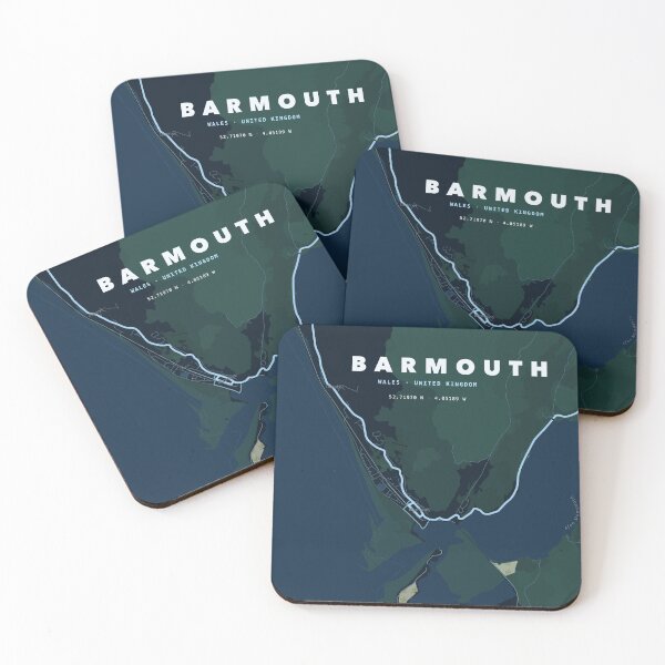 Item preview, Barmouth Map Poster - Terrain Blue designed and sold by Patterned by Pixels.