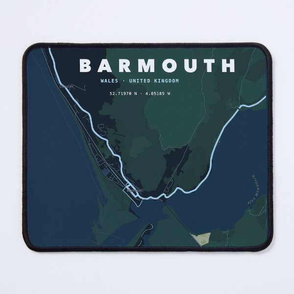 Item preview, Barmouth Map Poster - Terrain Blue designed and sold by Patterned by Pixels.
