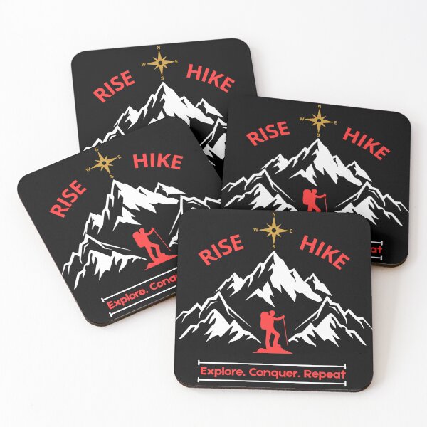 Artikelvorschau, Rise And Hike Bergkompass-Emblem entworfen und verkauft von SteCreator.
