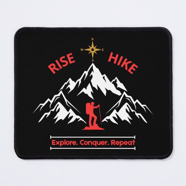 Artikelvorschau, Rise And Hike Bergkompass-Emblem entworfen und verkauft von SteCreator.