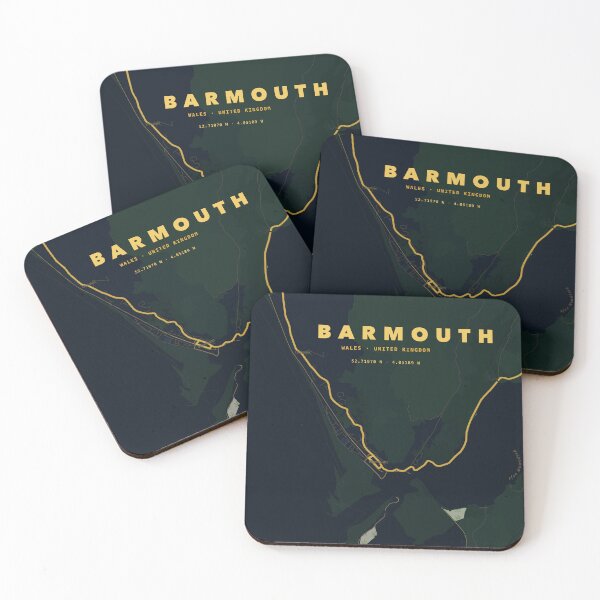 Item preview, Barmouth Map Poster - Terrain Gold designed and sold by Patterned by Pixels.