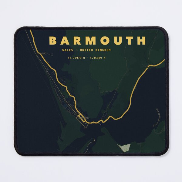 Item preview, Barmouth Map Poster - Terrain Gold designed and sold by Patterned by Pixels.