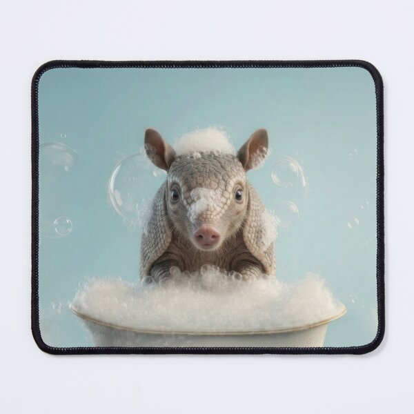 Item preview, Baby Armadillo Bubble Bath Cute Nursery Bathroom Wall Art designed and sold by LazyOwlStore.