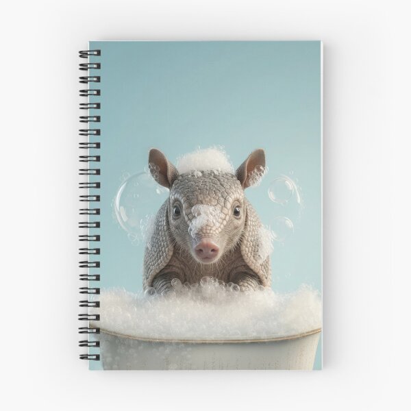 Item preview, Baby Armadillo Bubble Bath Cute Nursery Bathroom Wall Art designed and sold by LazyOwlStore.