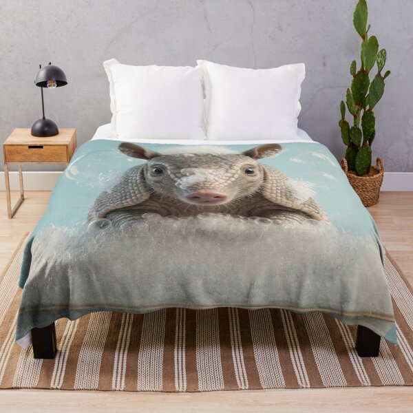 Item preview, Baby Armadillo Bubble Bath Cute Nursery Bathroom Wall Art designed and sold by LazyOwlStore.