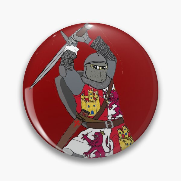 Item preview, Spain Patriotic Knight Illustration | Spanish Castille and Leon Reconquista Historical Warrior designed and sold by CoolHistoryMan.