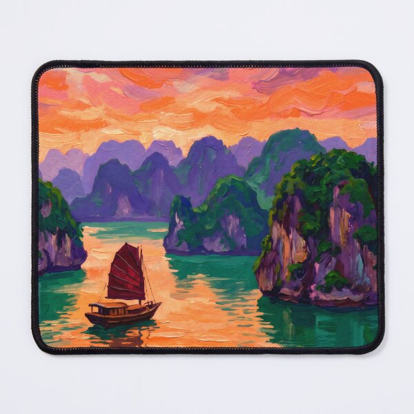 Item preview, Ha Long Bay at Sunset designed and sold by RedPeaStudio.