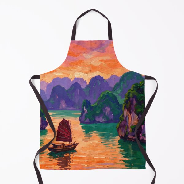 Item preview, Ha Long Bay at Sunset designed and sold by RedPeaStudio.