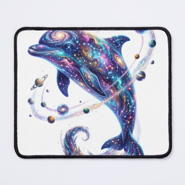 Item preview, Dolphin made of galaxies designed and sold by kidoramagic.