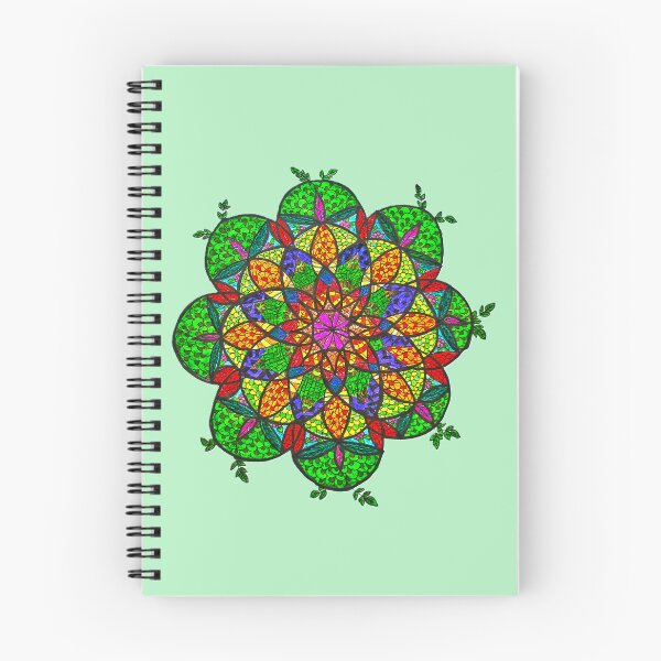 Item preview, Vibrant Botanical Mandala – Colorful Floral Sacred Geometry designed and sold by Selena.m.studio.
