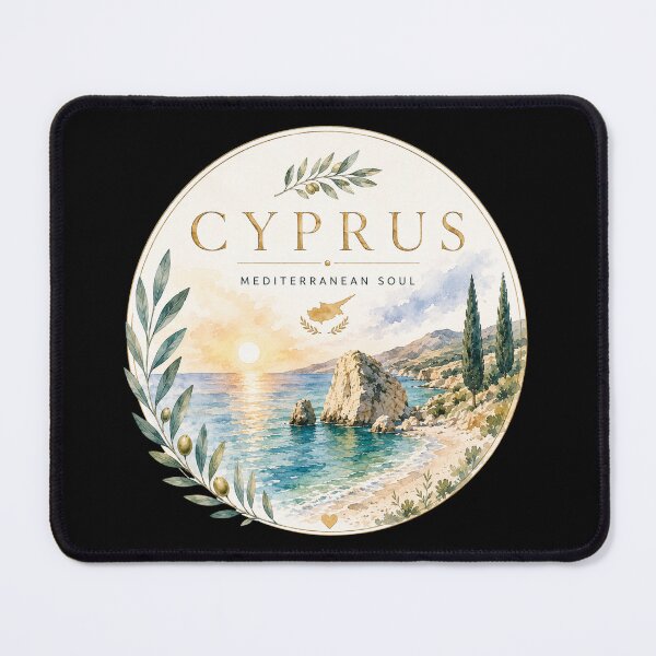 Item preview, Cyprus Mediterranean Soul Watercolor Travel Art designed and sold by GusiaTreasures.