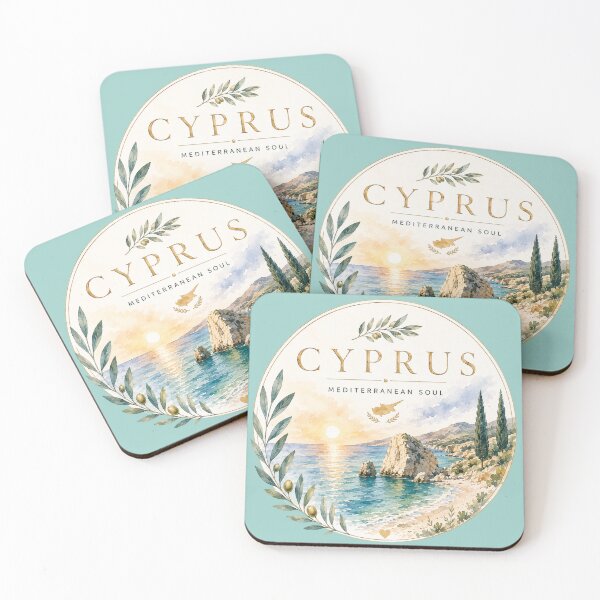 Item preview, Cyprus Mediterranean Soul Watercolor Travel Art designed and sold by GusiaTreasures.