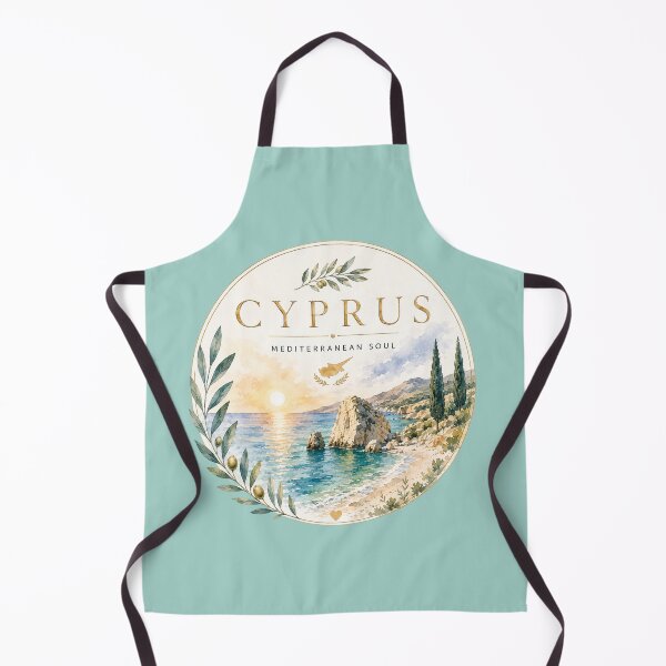 Item preview, Cyprus Mediterranean Soul Watercolor Travel Art designed and sold by GusiaTreasures.