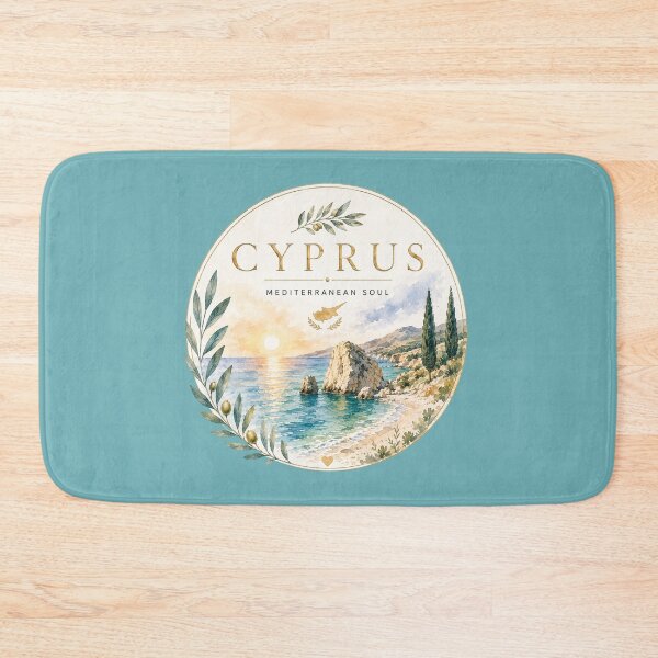 Item preview, Cyprus Mediterranean Soul Watercolor Travel Art designed and sold by GusiaTreasures.