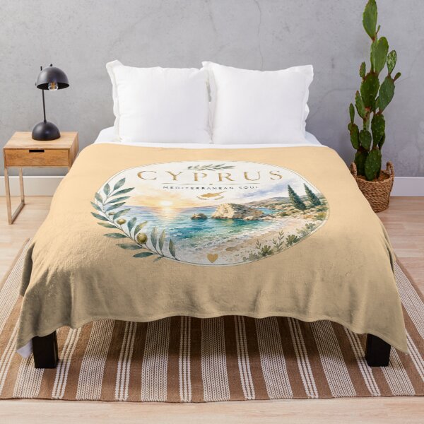 Item preview, Cyprus Mediterranean Soul Watercolor Travel Art designed and sold by GusiaTreasures.