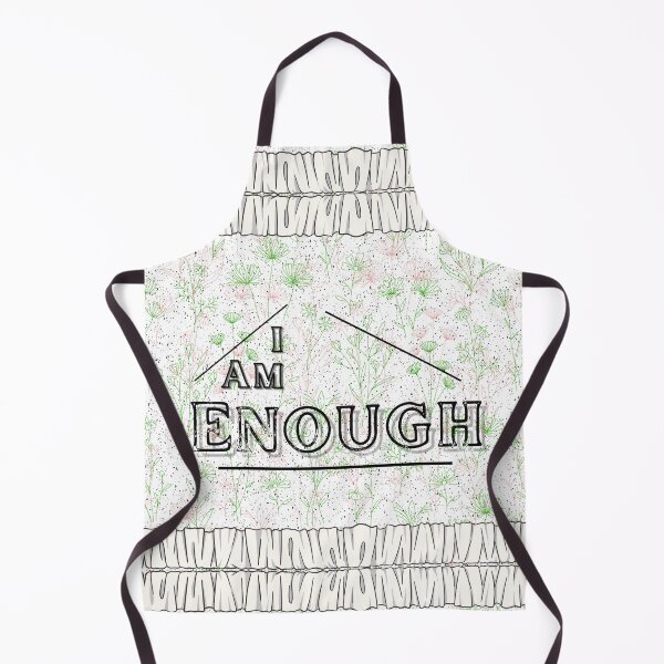 Item preview, I am Enough- Girly Pink and Green Positive Affirmation designed and sold by Khadique.