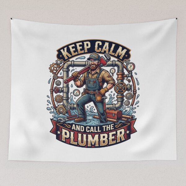 Item preview, Keep Calm And Call The Plumber Vintage Design designed and sold by PixelStyle Studio.