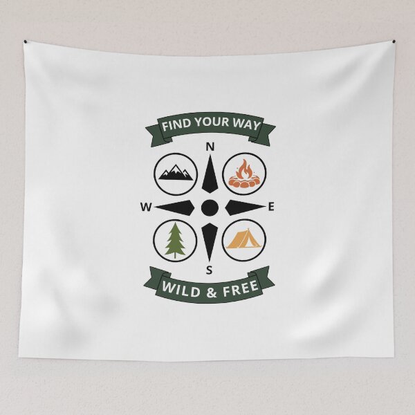 Item preview, Find Your Way Compass Vintage Hiking Badge designed and sold by SteCreator.