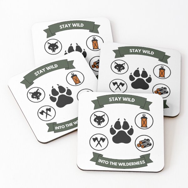 Item preview, Stay Wild Into The Wilderness Vintage Wolf Badge designed and sold by SteCreator.