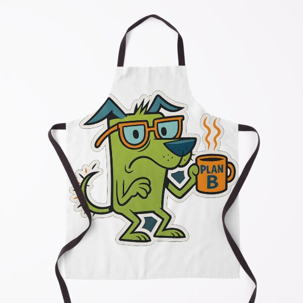 Item preview, Not Scared Dog Holding Steaming Coffee Mug – Funny Plan B Pet Design designed and sold by michallechowicz.