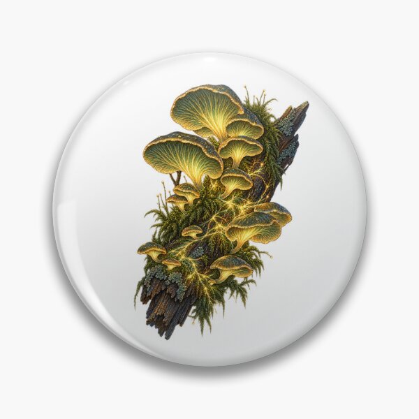 Item preview, Foxfire Mushroom | Glowing Bioluminescent Woodland Art | Mushroom Lover Gift designed and sold by Brackenlume Studio.