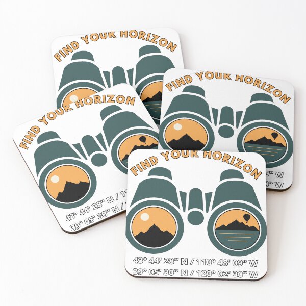 Item preview, Find Your Horizon - Grand Teton & Lake Tahoe Mountain Binoculars designed and sold by SteCreator.
