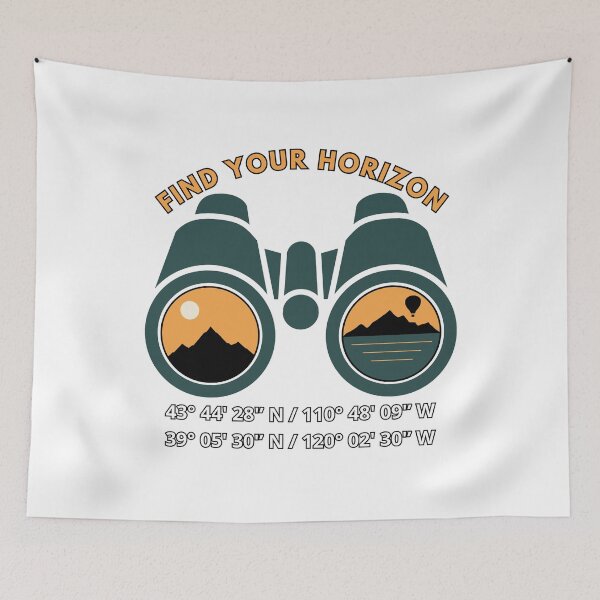 Item preview, Find Your Horizon - Grand Teton & Lake Tahoe Mountain Binoculars designed and sold by SteCreator.