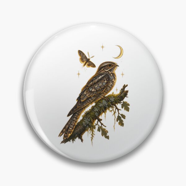 Item preview, Nightjar | Moonlit Dusk Woodland Bird Art | Birdwatcher Gift designed and sold by Brackenlume Studio.