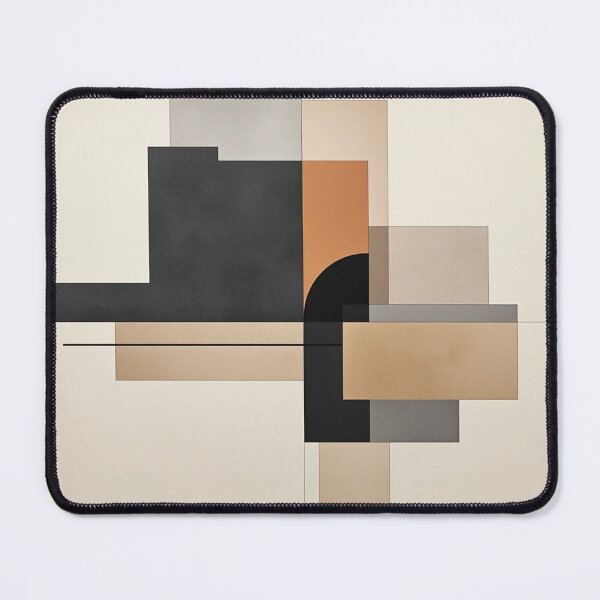 Item preview, Minimalist Architectural Abstraction - Geometric Bauhaus & Earth Tone Block Canvas designed and sold by Zaramodo.