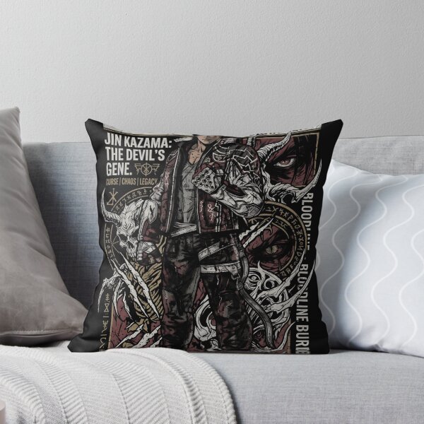 Aperçu de l'œuvre Jin Kazama Tekken Grunge T-shirt graphique de jeu créée et vendue par Senpaiwaves.