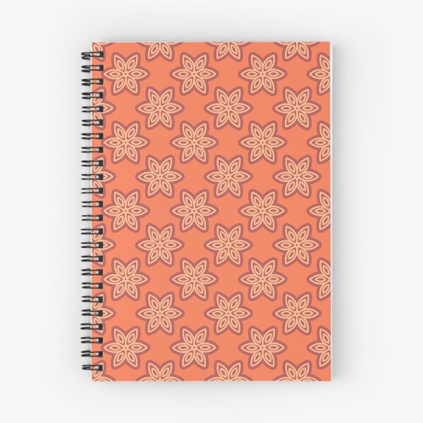 Item preview, Geometric flower with a stroke on an orange background. Contour six-leaf flower. Symmetrical pattern. designed and sold by Dynamisa.