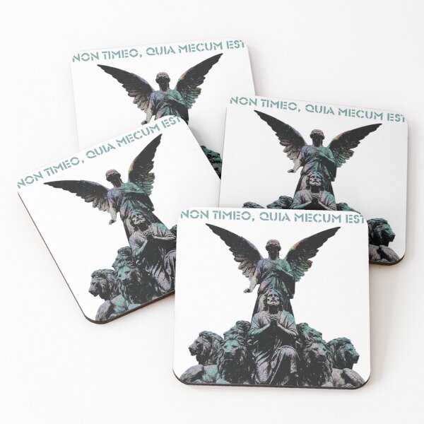 Item preview, Non Timeo Quia Mecum Est Latin Quote Angel Statue Dark Academia designed and sold by Love Christ Live Life.