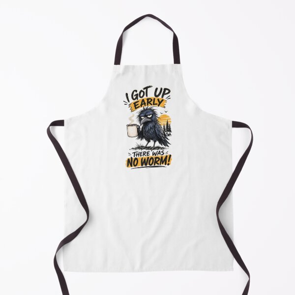 Item preview, I Got Up Early There was No Worm – Funny Crow Coffee Lover Design designed and sold by CutieGalore.