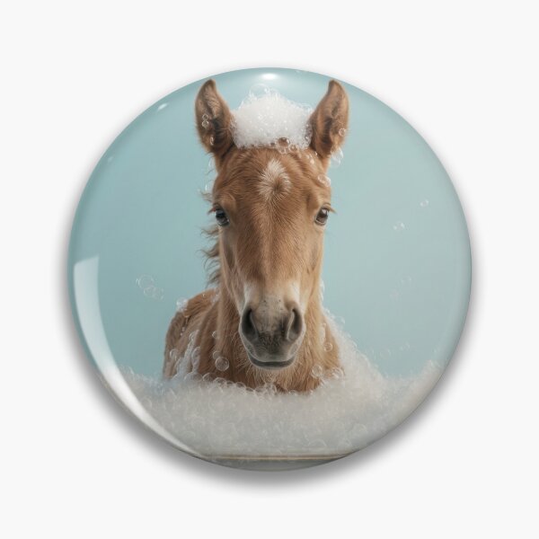 Item preview, Baby Horse Bubble Bath Cute Nursery Bathroom Wall Art designed and sold by LazyOwlStore.