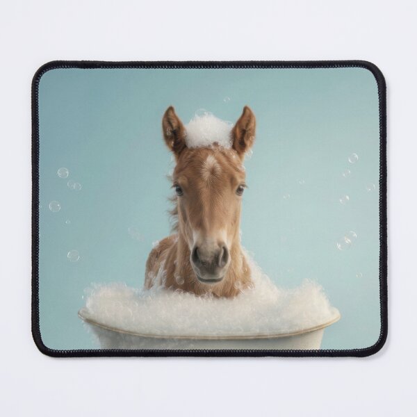 Item preview, Baby Horse Bubble Bath Cute Nursery Bathroom Wall Art designed and sold by LazyOwlStore.