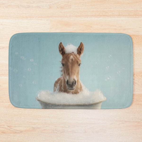 Item preview, Baby Horse Bubble Bath Cute Nursery Bathroom Wall Art designed and sold by LazyOwlStore.