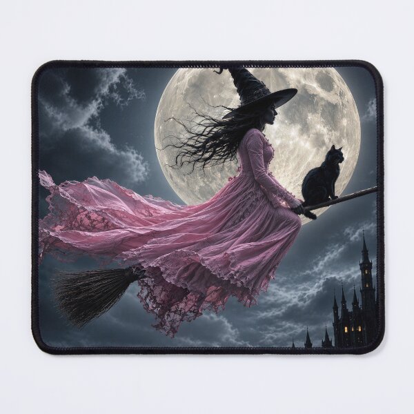 Item preview, Halloween Witch Wearing a Pink Dress designed and sold by Maria Dryfhout.